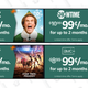 Select Streaming Services | $0.99/Month for 2 Months | Amazon